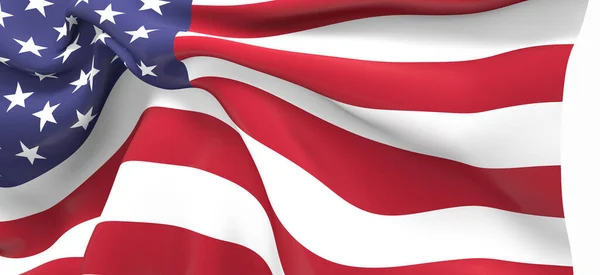 Vlajka Usa Vlaje Větru — Stock fotografie