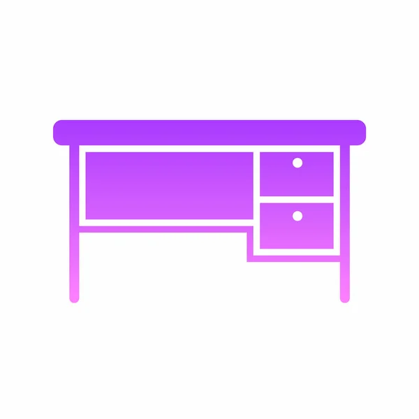 Tabela Cadeira Ícone Vetor Ilustração Design — Fotografia de Stock