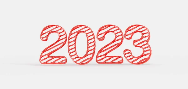 Feliz Ano Novo 2023 Texto Número — Fotografia de Stock