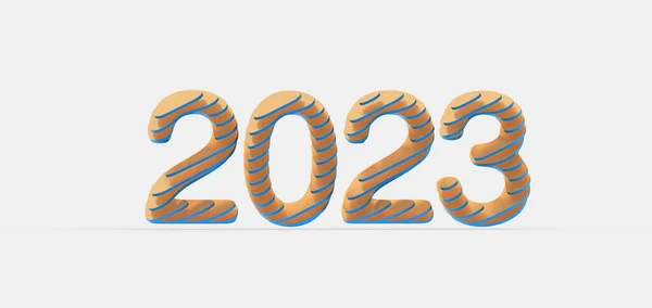 Happy New Year 2023 Text Number — Stock Photo, Image