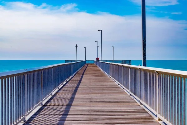 Muelle Madera Playa —  Fotos de Stock