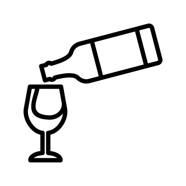 Icona Vettoriale Bicchiere Vino — Foto Stock