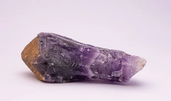 Macro Mineral Stone Amethyst White Background — Stock Photo, Image