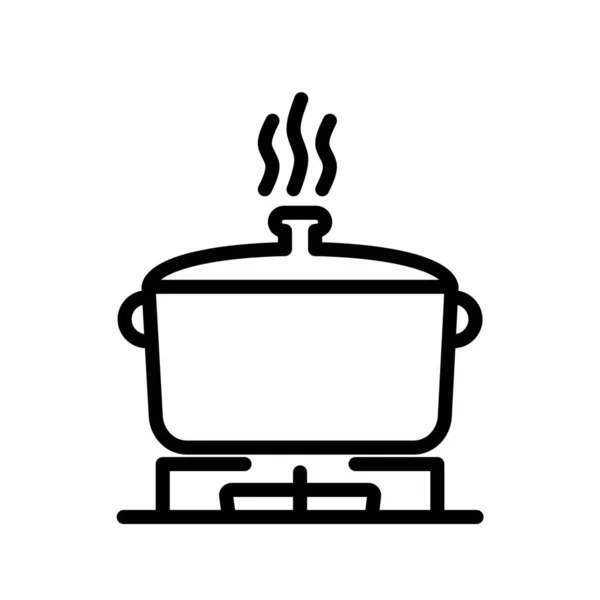 Kuchyňské Nádobí Ikona Vektor Tenká Čára Izolovaný Symbol Obrysu Ilustrace — Stock fotografie