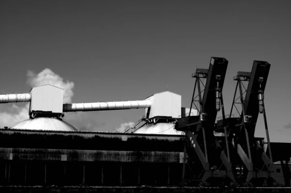 Industriële Fabriek Installatie Graan Steenkool Macht Olie Uitrusting Industrie — Stockfoto