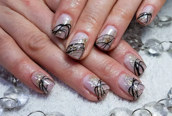 Hermosa Manicura Con Uñas Con Estilo —  Fotos de Stock