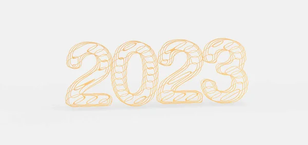 2023 Numeri Isolati Sfondo Bianco — Foto Stock