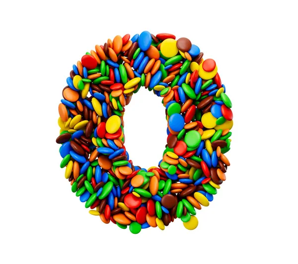 Bunte Süßigkeiten Alphabet Buchstabe — Stockfoto