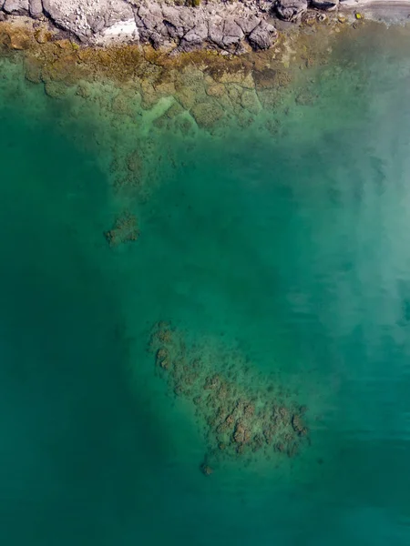 Vista Aerea Sul Mare Sulla Spiaggia Nel Nord Israele — Foto Stock