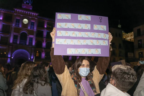 Іспанія Березня 2020 Міжнародний Жіночий День Протестуйте — стокове фото