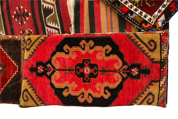 Traditional Ukrainian Carpet Handmade Red — Stock Photo, Image