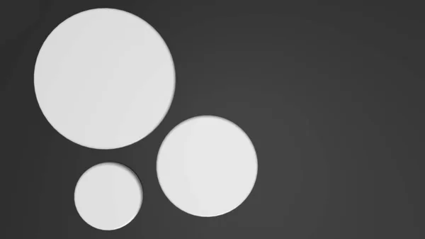 Белое Черное Круглое Бумажное Яйцо Тенью Темном Фоне Рендеринг — стоковое фото