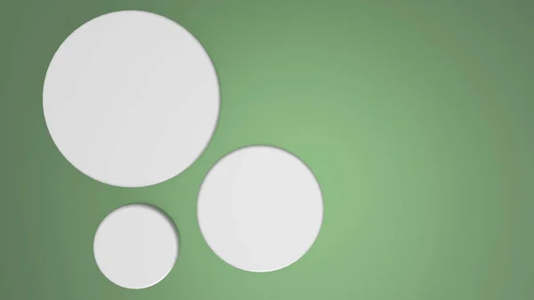 Witte Groene Geometrische Achtergrond Met Kopieerruimte Voor Tekst Illustratie — Stockfoto
