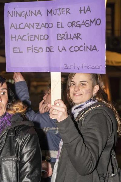 Іспанія Березня 2020 Міжнародний Жіночий День Протестуйте — стокове фото