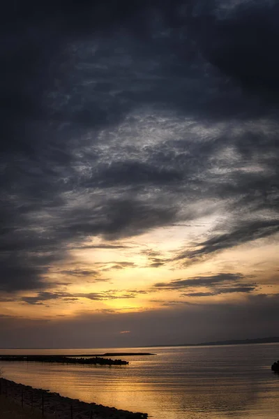 Hermoso Atardecer Sobre Mar — Foto de Stock