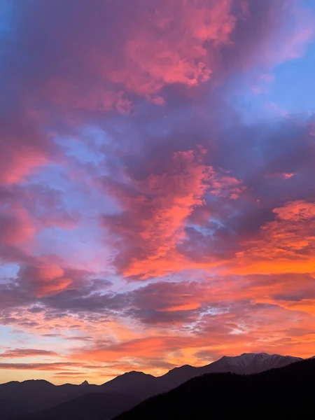 Beautiful Sunset Mountains — Stock Photo, Image