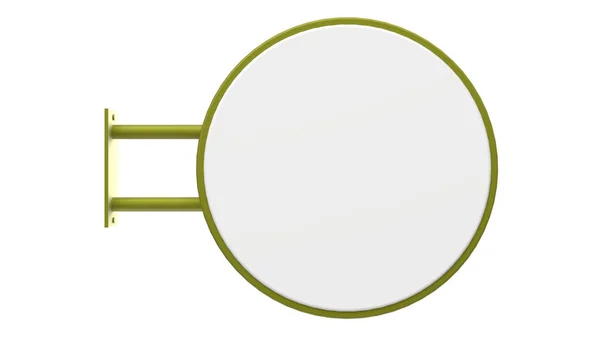 Ілюстрація Зелено Білої Овальної Рамки Ізольовані Фоні Стіни — стокове фото