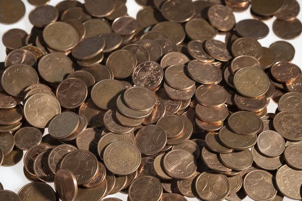 Pile Coins Black Background — Stock Photo, Image