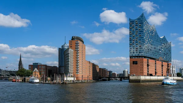 Hamburg Niemcy Lipiec 2019 Latem Miasto Światowego Centrum Handlowego — Zdjęcie stockowe