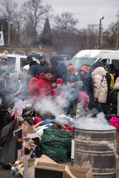 Polonia Marzo 2020 Refugiados Ucranianos Frontera Con Polonia — Foto de Stock