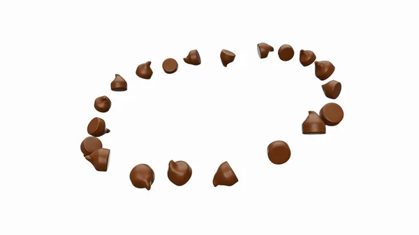 Csokoládé Cukorka Fehér Háttér — Stock Fotó