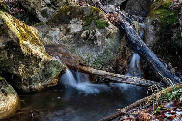 Krásný Vodopád Lese — Stock fotografie