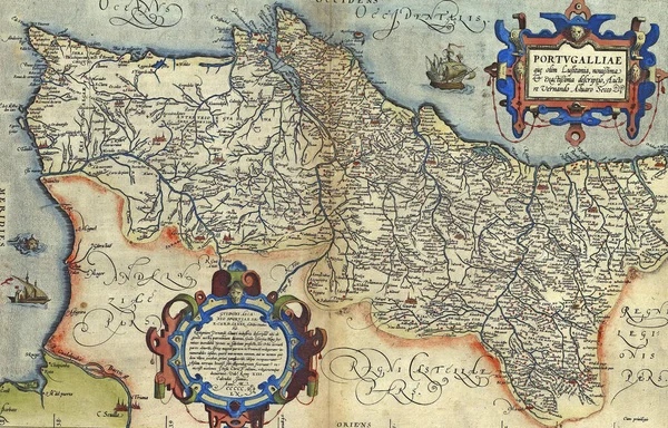 旧的世界地图 — 图库照片