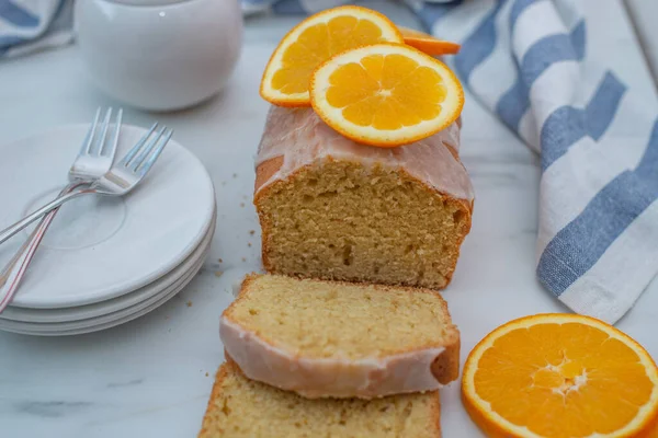 Pastel Naranja Con Limón Chocolate — Foto de Stock