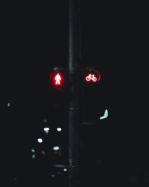 Traffic Light Night — Stock Photo, Image