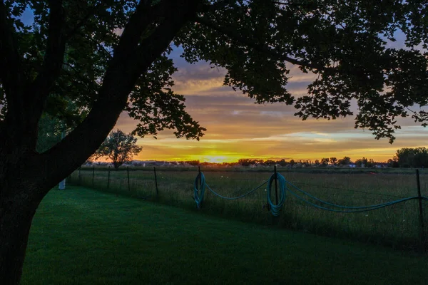 Solnedgång Över Sjön — Stockfoto