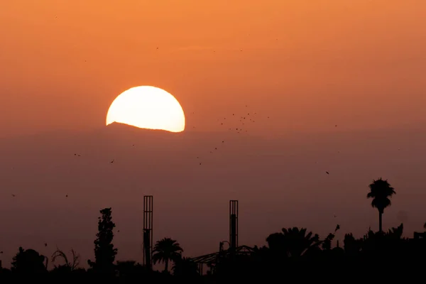 Puesta Sol Sobre Mar Naturaleza — Foto de Stock