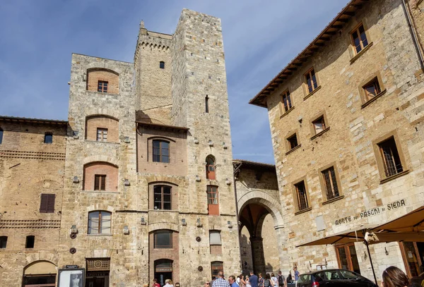 Florence Italië Circa September 2017 Oude Middeleeuwse Stad Siena Volkshuisvesting — Stockfoto