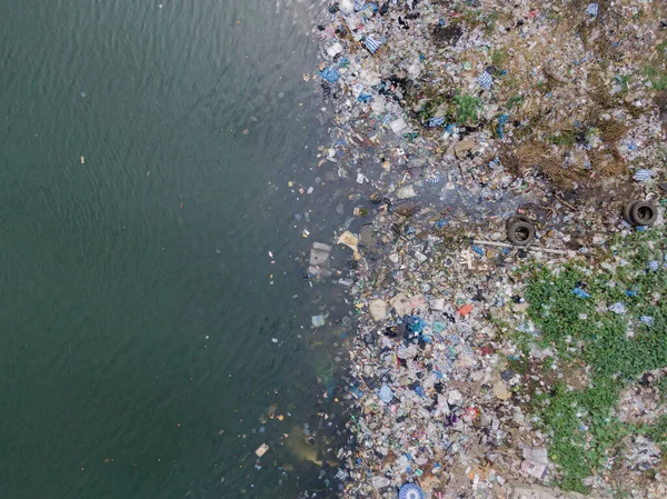Müll Wasser Umweltverschmutzung Umweltprobleme — Stockfoto