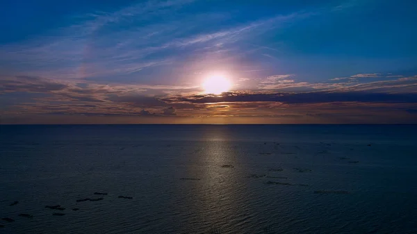 Hermoso Atardecer Sobre Mar — Foto de Stock