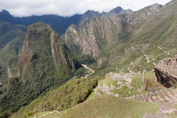 Machu Picchu Χωριό Inca Στις Άνδεις Παγκόσμια Κληρονομιά Unesco — Φωτογραφία Αρχείου