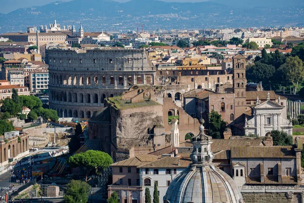Панорамний Вид Колізей Місті Рим — стокове фото