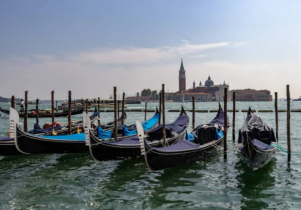 Venise Italie Circa Septembre 2019 Gondoles Sur Grand Canal Matin — Photo