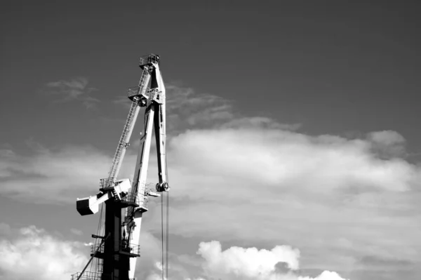 Construction Crane Background Sky — Stock Photo, Image