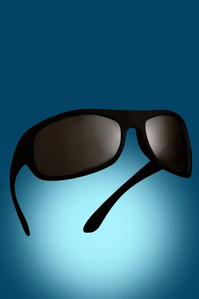 Een Zonnebril Icoon Illustratie Geïsoleerd Zwarte Achtergrond — Stockfoto