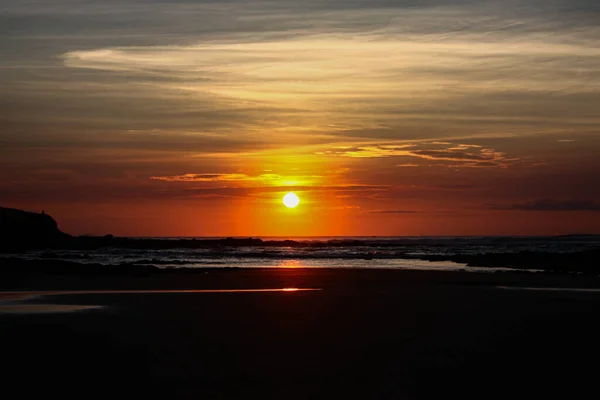 Belo Pôr Sol Sobre Mar — Fotografia de Stock