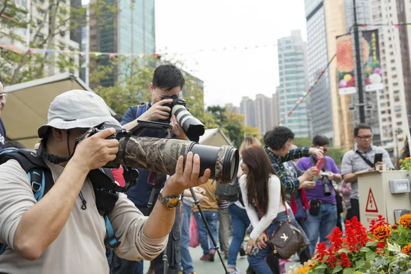 Hong Kong Cina Marzo 2018 Folla Riunisce Alla Fiera Annuale — Foto Stock