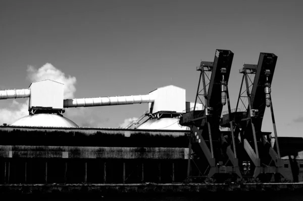 Промислове Обладнання Завод Нафта Зерно Вугілля Енергетика Промисловість Будівництво — стокове фото
