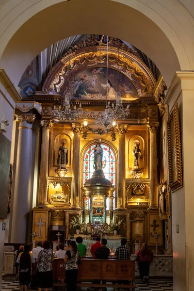 Vacker Interiör Katedralen Bakgrunden — Stockfoto