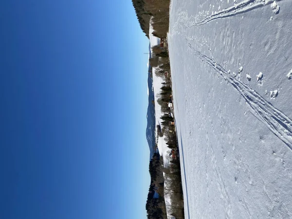 Vue Aérienne Sur Les Montagnes Hiver — Photo