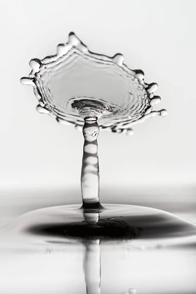 Крапля Води Падає Склянку — стокове фото