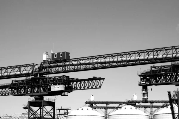 Black White Photo Industrial Plant — Stock Photo, Image