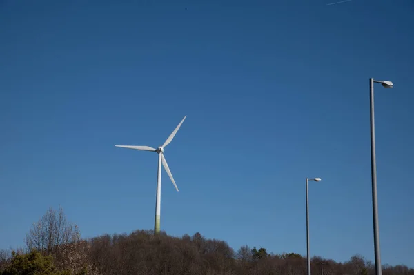 Turbina Wiatrowa Terenie — Zdjęcie stockowe
