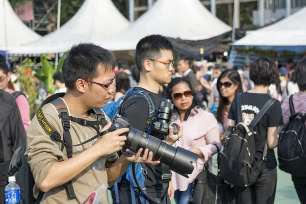 Hong Kong Cina Marzo 2018 Folla Riunisce Alla Fiera Annuale — Foto Stock