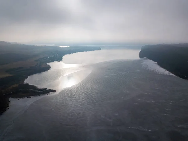 Vue Aérienne Rivière Dans Les Montagnes — Photo