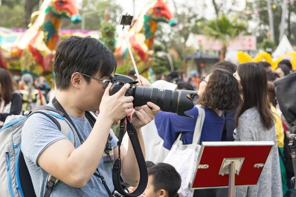 Hong Kong China Marzo 2018 Las Multitudes Reúnen Exposición Anual —  Fotos de Stock